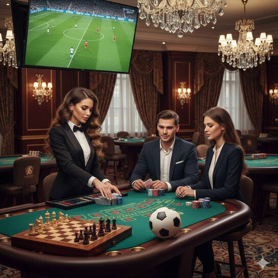 Luxurious casino background with sparkling lights